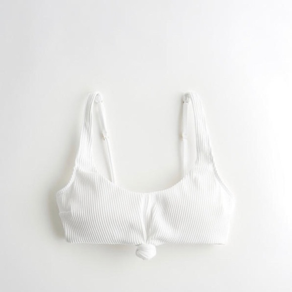 Hollister - Ribbed front tie scoop bikini top - Picture 2 of 4